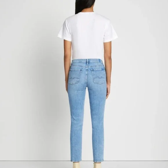 New 7 for All Mankind Size 24 Roxanne Ankle Bailey Current - Picture 2 of 10